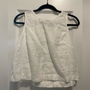 NOTPERFECTLINEN Bay Cropped Linen Top